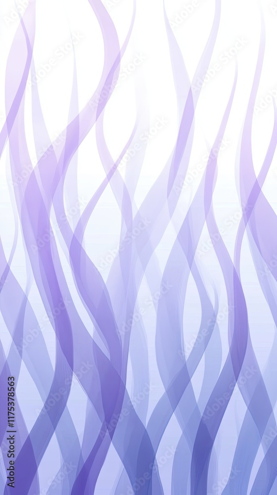 Poster flowing waves of color blend gracefully into a serene white backdrop