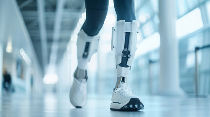 Athletes benefiting from exoskeletal technology, enhancing training efficiency, aiding injury recovery, preventing injuries with movement sensors, enabling disabled athletes. Fairness and safety.