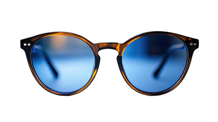 Blue sunglasses isolated on white background