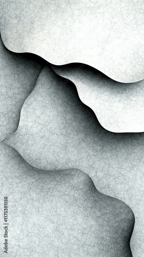 Poster Textured Paper Layers Create a Minimalist Composition With Intriguing Torn Edges