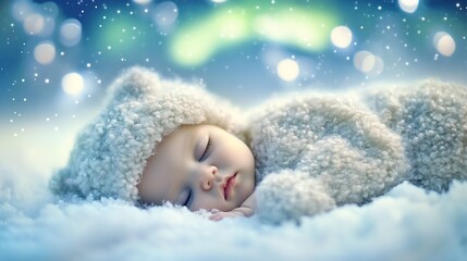 Sweet Dreams in a Winter Wonderland: A Baby's Peaceful Slumber