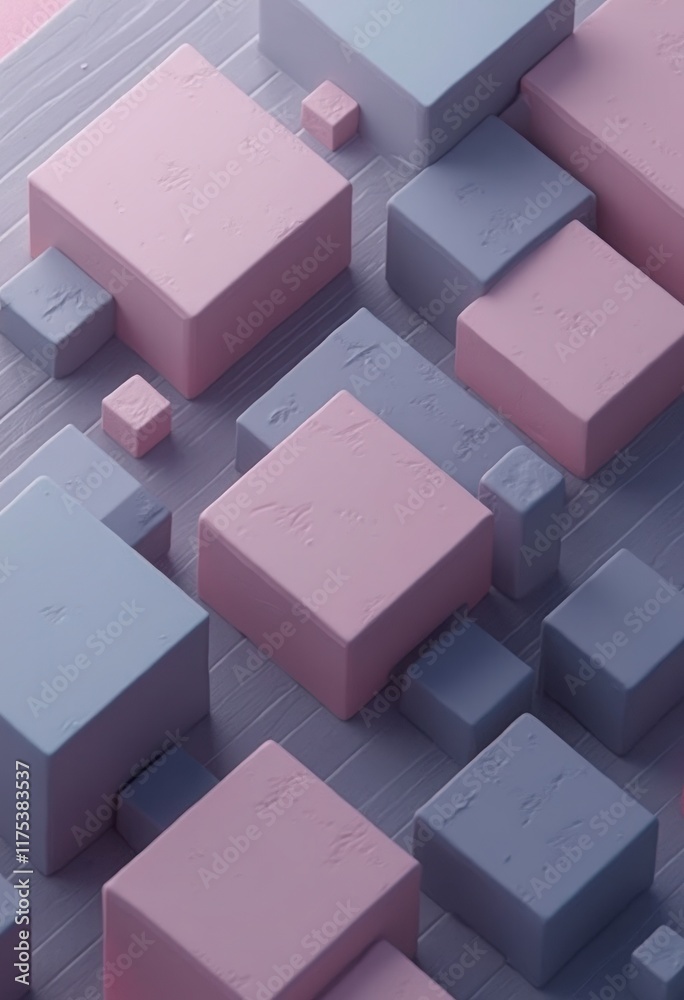 Aufkleber abstract geometric pattern of colorful cubes
