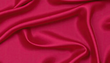 Obraz premium Magenta silk fabric texture, elegant drape, close-up