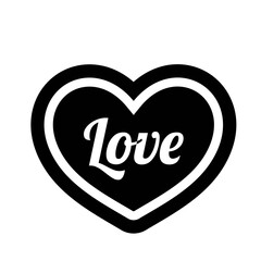 Illustration or icon of heart shape chocolate