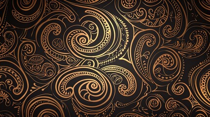 Fototapeta premium paisley seamless pattern wallpaper