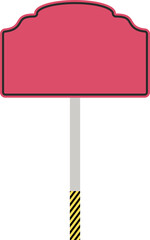 Illustration of a traffic signs with yellow and black stripes caution sign.Empty sign board for your design. 