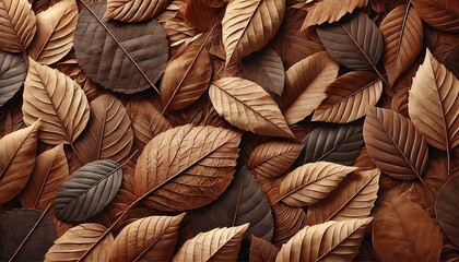 Elegant and versatile leaf background featuring a natural and organic design, perfect for creative projects. This high-resolution image showcases beautifully arranged leaves.