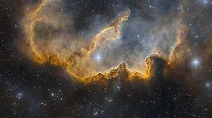 Fototapeta premium Vibrant nebula with swirling light and stars scattered across a galactic backdrop