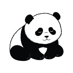 Baby panda silhouette.