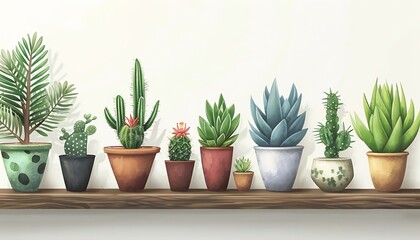 Fototapeta premium Different houseplants in pots on wooden table near window at home