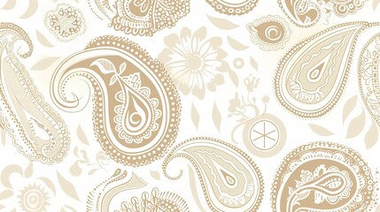 paisley seamless pattern wallpaper