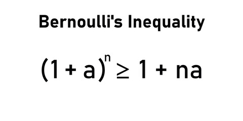 Bernoulli's inequality formula in mathematics.