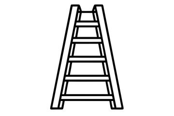 Ladder Outline Icon - Minimalist Vector Design SVG