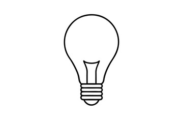 Lightbulb Outline Vector Illustration - Minimalist SVG Design