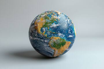 Fototapeta premium A Detailed Three Dimensional Model Of Planet Earth