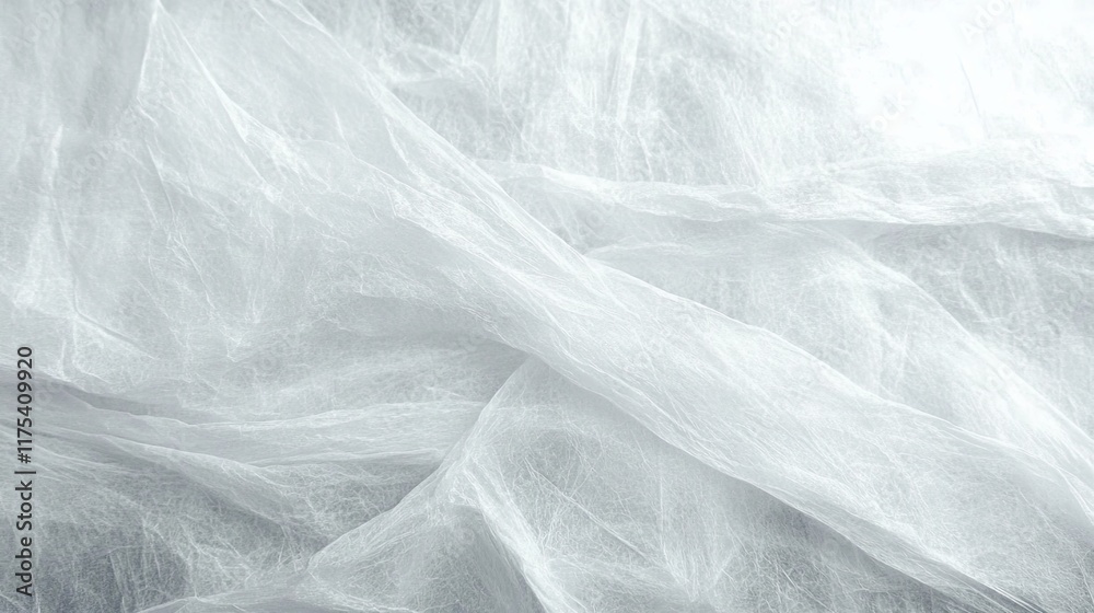 Poster Soft White Texture Background Showcasing Delicate, Layered Paper Patterns for Artistic Projects