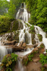 Bad Urach Wasserfall im Frühling nach einem starken Regen.  © jiriviehmann
