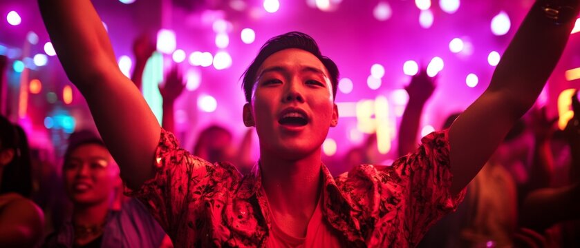 High-energy carnival dance, filled with excitement as performers in elaborate costumes express the rhythm and celebration of the lively street festival