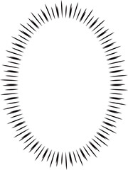 ウニフラッシュの吹き出し　白黒　manga flash speech bubble.