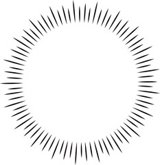 ウニフラッシュの吹き出し　白黒　manga flash speech bubble.