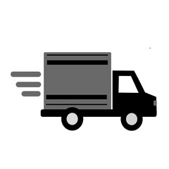 black and white illustration of a truck - symbol of transportation