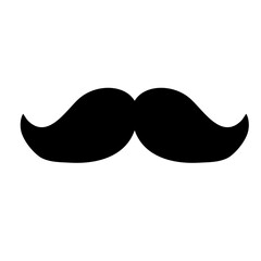 Moustache silhouette cartoon vector