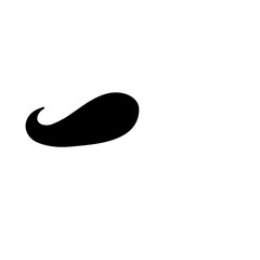 Half Moustache silhouette cartoon vector