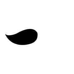 Half Moustache silhouette cartoon vector