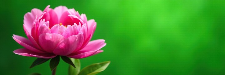 Obraz premium Majestic peonies unfurl their petals against a bright green backdrop, flowers, flowers