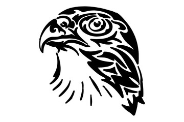 Falcon Head Tattoo Design