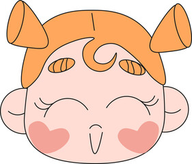 Cute chibi face. Kawaii anime facial expressions, manga style face emotions and big eyed character. Asian cartoon emotes png. かわいいチビの顔。かわいいアニメの表情、漫画風の顔の感情、大きな目のキャラクターの目、口、眉毛。アジアの漫画のエモートベクターセット