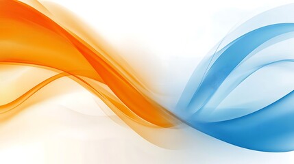 Dynamic abstract background of orange blanc and blue swirling wave patterns