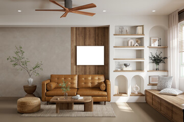 3d render living room