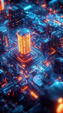 A surreal representation of firewalls glowing as digital shields in cyberspace, artistic and futuristic