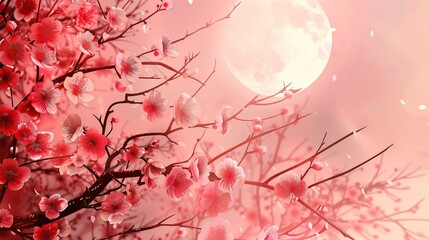 japanese flower seamless pattern wallpaper