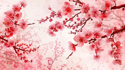 japanese flower seamless pattern wallpaper
