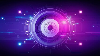 Fototapeta premium Futuristic Abstract Graphics: Blue and Purple Tech-Inspired Patterns for Digital Wallpapers