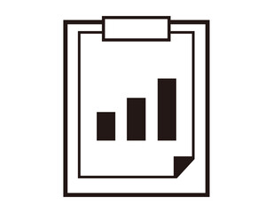 シンプルなクリップボードのイラスト　ファイル　バインダー