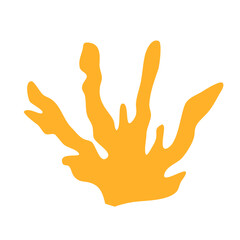 Abstract organic shape  underwater plant  matisse element  cute sea doodle