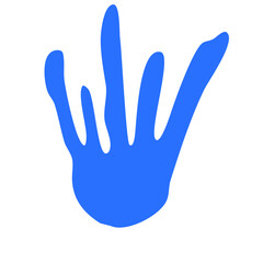 Obraz premium Abstract organic shape underwater plant matisse element cute sea doodle