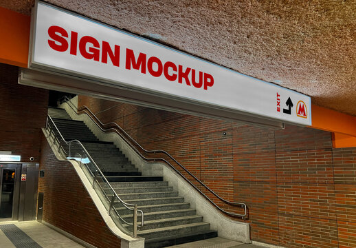 Wayfinding Signage Mockup