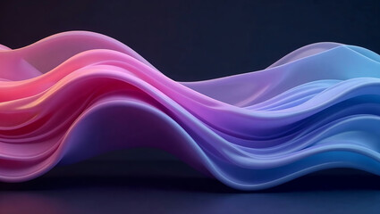 Pink and blue fabric waves on dark background suitable for abstract backgrounds, textile designs, wallpaper, branding, and creative projects.