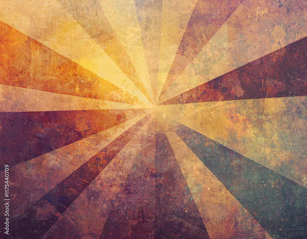 Wall mural Vintage Sunburst Texture