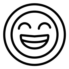 Obraz premium Beaming Face with Smiling Eyes Icon 
