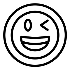 Obraz premium Winking Face Icon