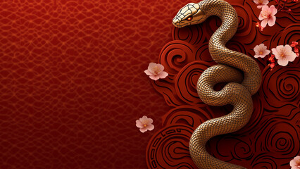 Obraz premium chinese new year 2025 snake zodiac