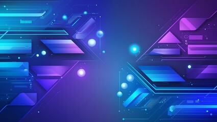 Obraz premium Futuristic Blue and Purple Backgrounds: Digital Abstract Patterns with a Sci-Fi Vibe