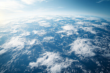 Fototapeta premium Earth Viewed From Space Showing Clouds And Ocean