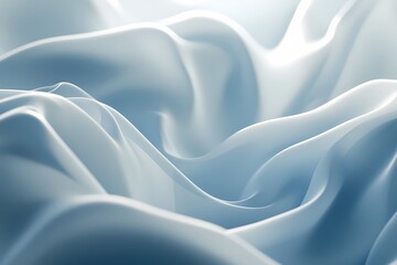 Obraz premium Abstract Draped Light Blue Fabric Texture Background