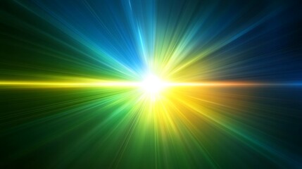 Obraz premium Bright Light Rays Exploding From Central Point